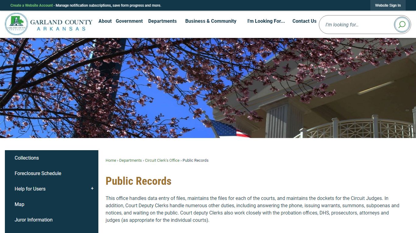 Public Records | Garland County, AR